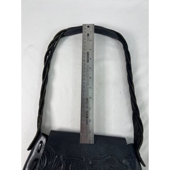 Patricia Nash Cavallina tooled black leather bag - Picture 9 of 10